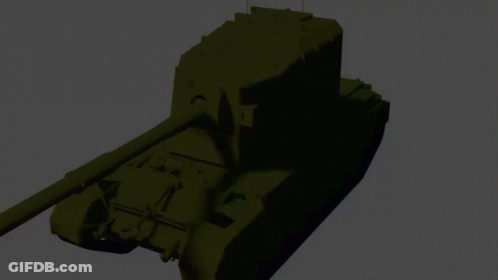 Green Tank 3D Model GIF