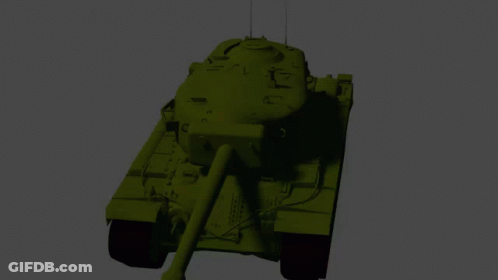 Green Tank 3D Model GIF