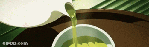 Green Tea Being Poured GIF