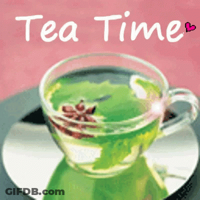 Green Tea Cup And Saucer GIF