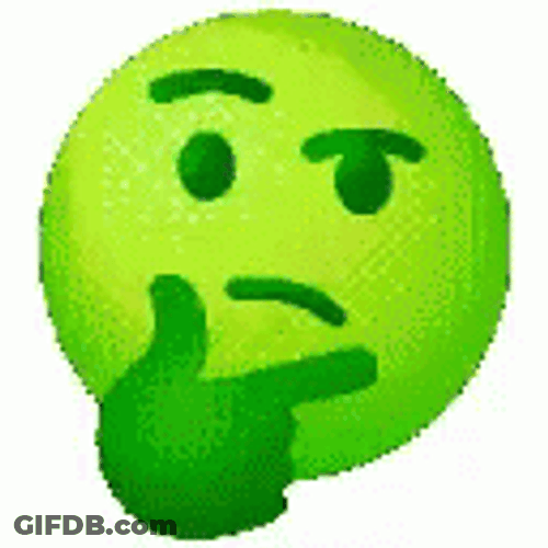 Green Thinking Emoji GIF