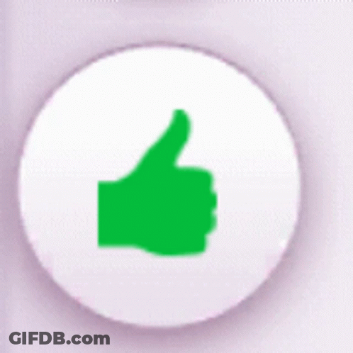Green Thumbs Up Icon In White Circle On Purple GIF