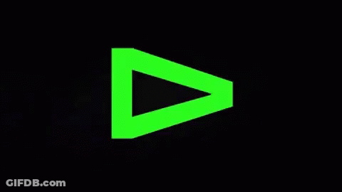 Green Triangle Play Button GIF