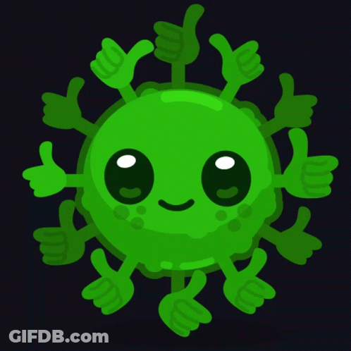 Green Virus Crying Tears GIF