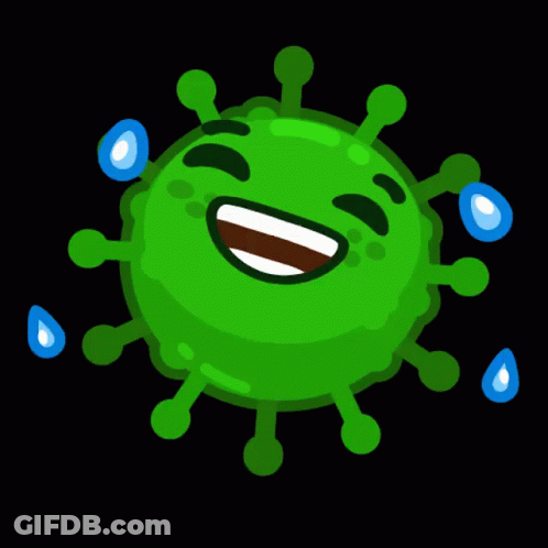 Green Virus Crying Tears GIF