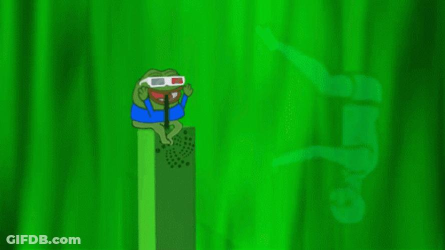 Green Wall Clapping Meme Frog GIF