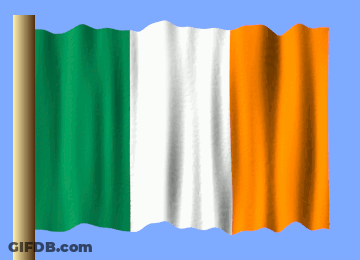 Green White And Orange Flag On Pole GIF
