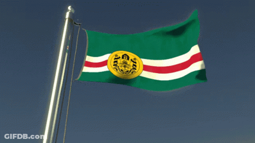 Green White Red Flag With GMW Circle GIF