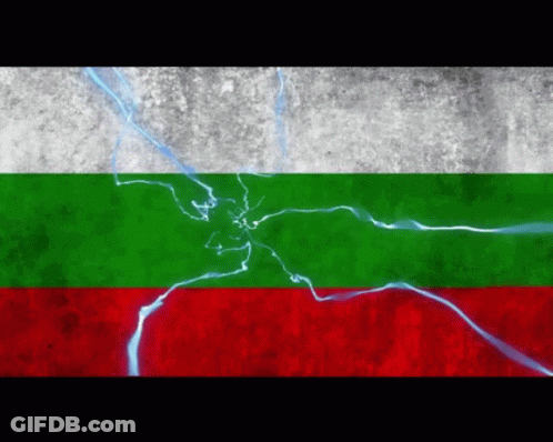 Green White Red Flag With Lightning Bolt GIF