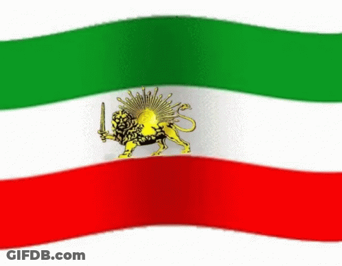 Green White Red Flag With Lion And Sword GIF