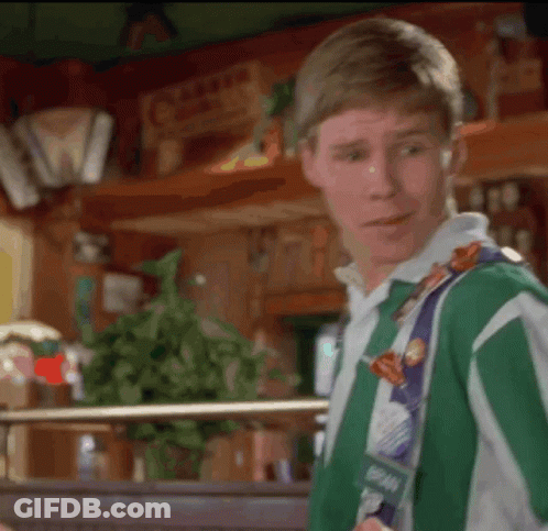 Green White Striped Shirt Man Brian Name Tag GIF
