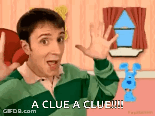 Green White Striped Shirt Man Says A Clue GIF