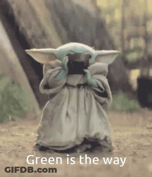 Green Yoda Mandalorian Star Wars GIF