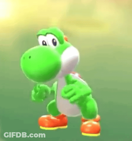 Green Yoshi Dinosaur Dancing GIF