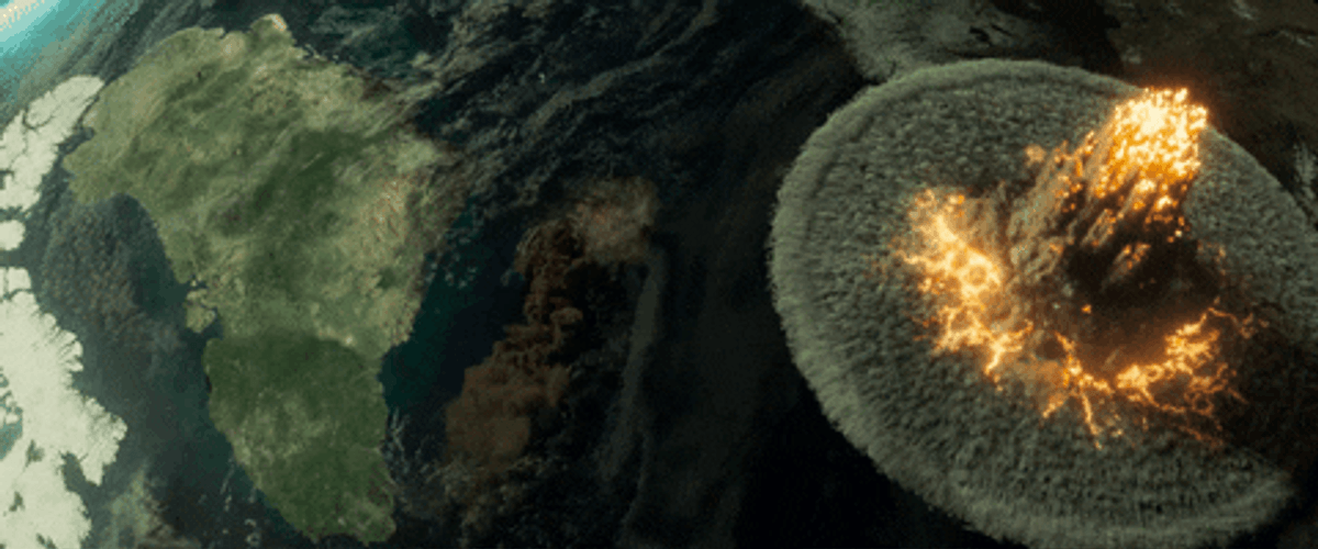 Greenland Exploding Aerial GIF