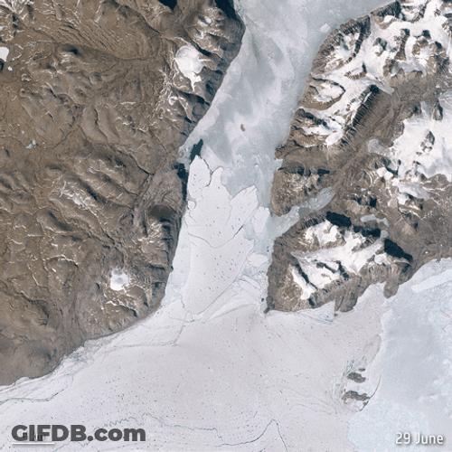 Greenland Iceberg Melting GIF