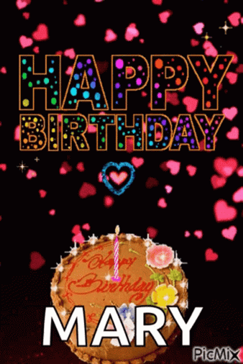 Greeting Cake Happy Birthday Mary GIF