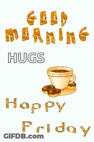 Greeting Card Good Morning Hugs Happy Friday GIF