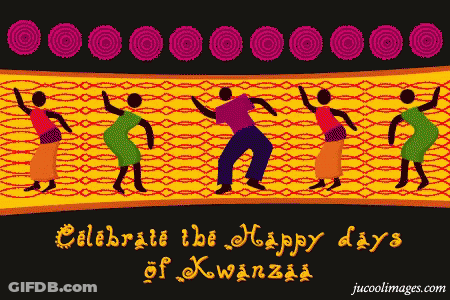 Greeting Card Saying Celebrate The Happy Days Of Kwanzia GIF