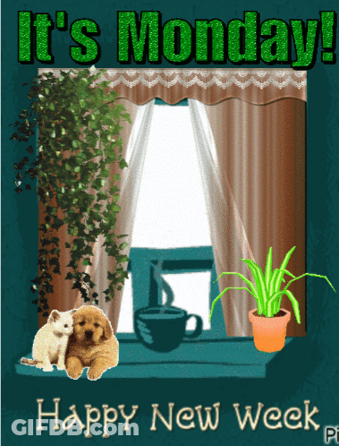 Greeting Card Saying It's Monday GIF