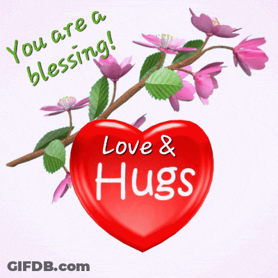 Greeting Card Saying You Are A Blessing Love And Hugs GIF