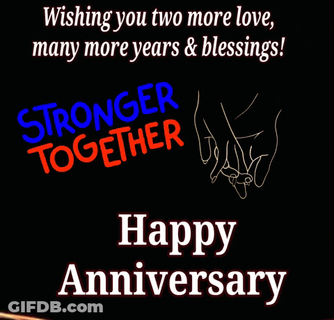 Greeting Card Wishing Two More Love Many More Years & Blessings GIF