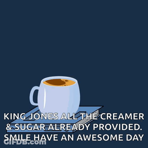 Greeting Card With Coffee Saying Good Morning GIF