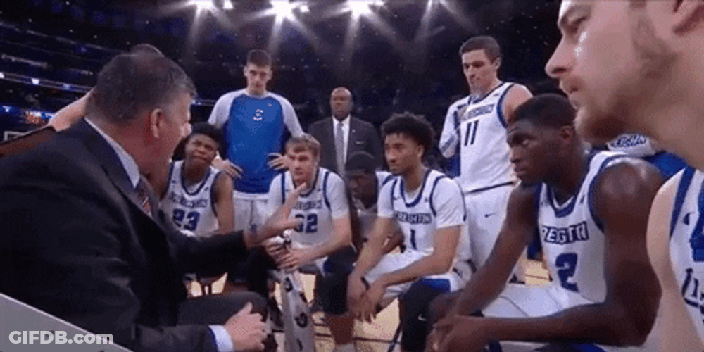 Greg McDermott Coaching In Huddle GIF