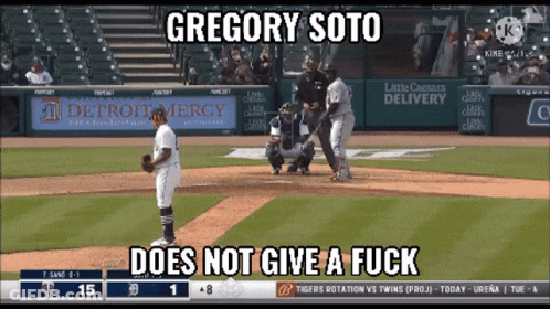 Gregory Soto Does Not Give A Fuck Playing Baseball GIF