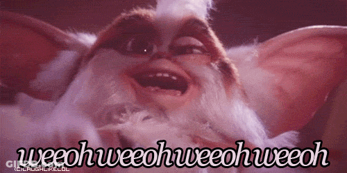 Gremlin Close Up With Weeohweeohweeohweeoh GIF