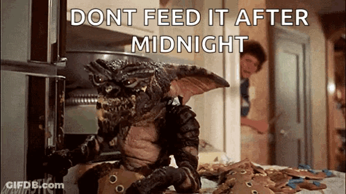 Gremlin Eating Gingerbread Cookies GIF