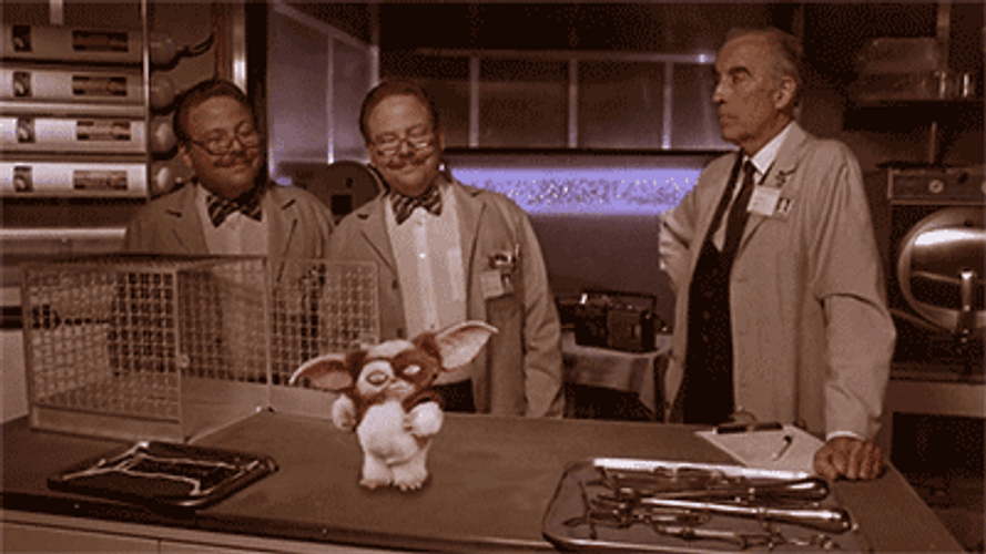 Gremlin Gizmo With Three Doctors GIF