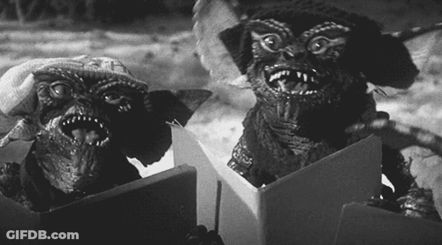 Gremlins Black And White GIF
