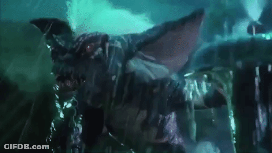 Gremlins Gizmo Water Rain GIF