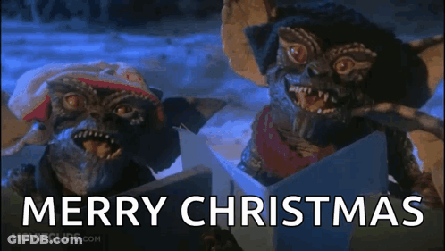 Gremlins Singing Christmas Carols Merry Christmas GIF