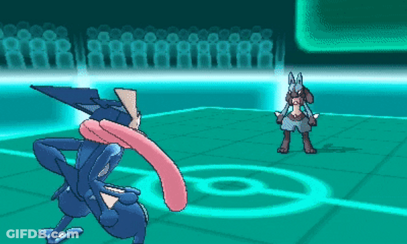 Greninja Attacks Lucario GIF