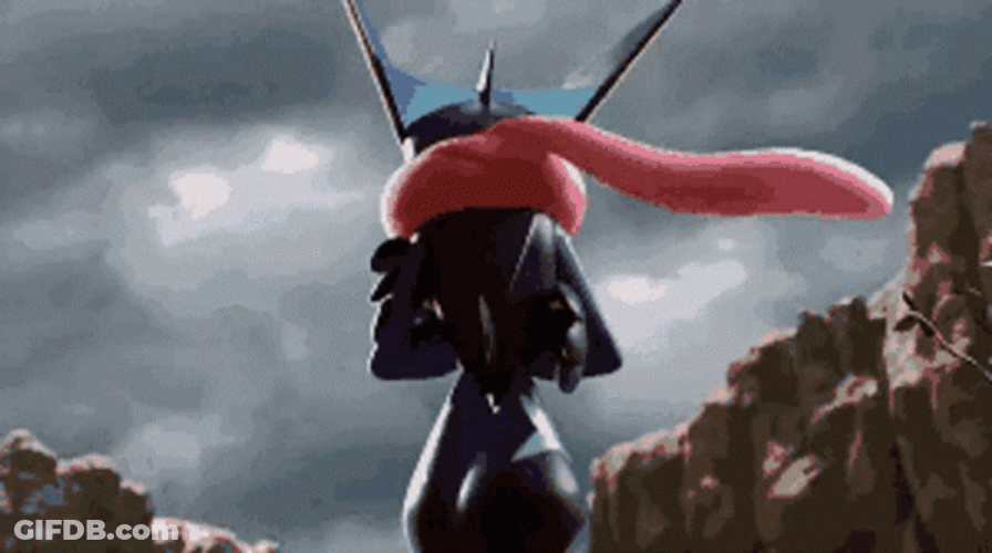 Greninja Looking Back GIF
