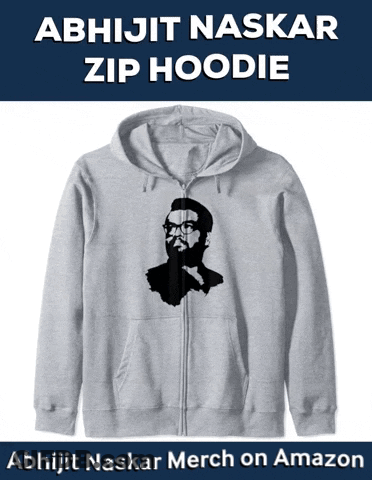 Grey Hoodie With Abhijit Naskar Picture GIF