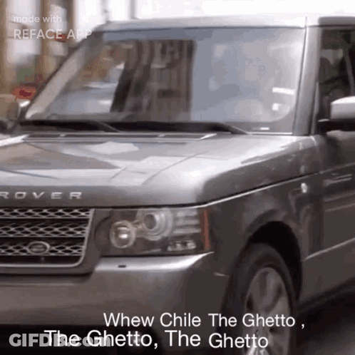 Grey Range Rover Driving GIF
