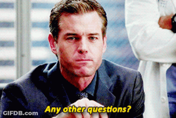 Grey's Anatomy Doctor  Mark Sloan Any Questions GIF