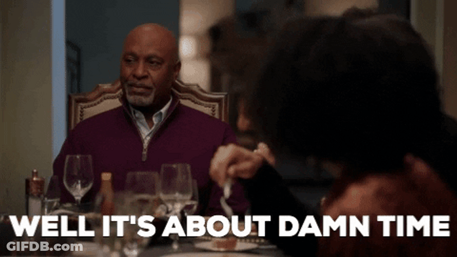 Grey's Anatomy Its About Damn Time GIF