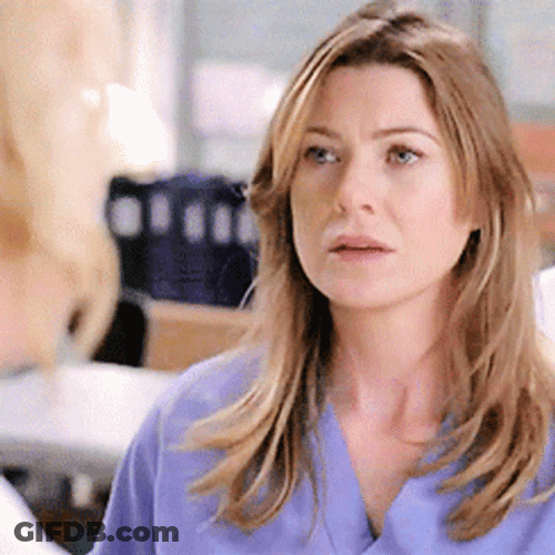 Grey's Anatomy Meredith Grey Awkward Smile GIF