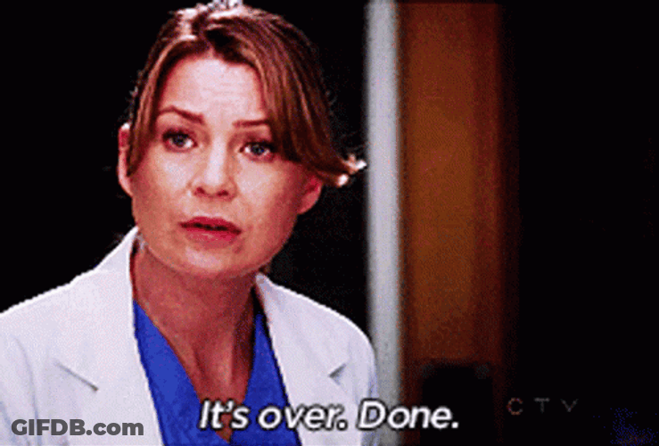 Greys Anatomy Meredith Its Over Done GIF
