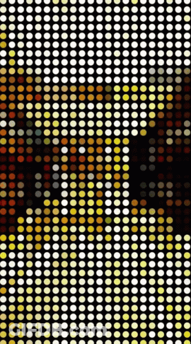 Grid Of White Dots On Dark Background GIF
