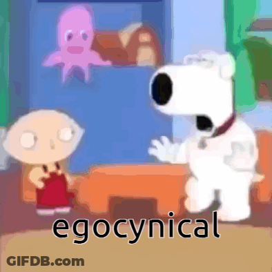 Griffin And Stewie Talking Egocynical GIF