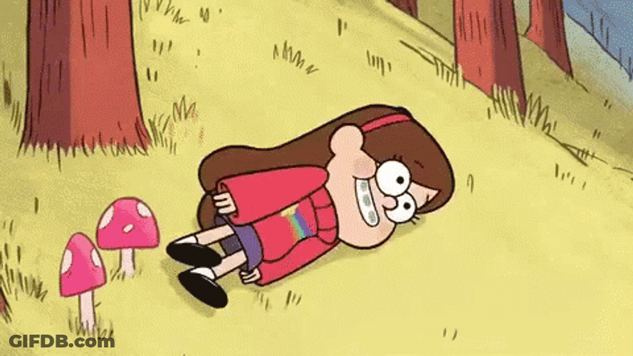 Gril In Gravity Falls Rolled In The Grass GIF
