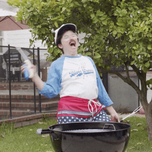 Grill Man Celebrates Happy 4Th GIF