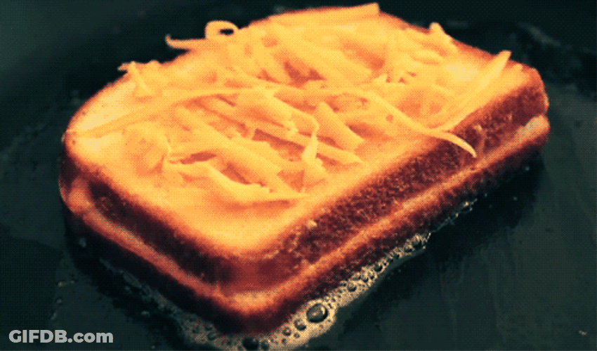 Grilled Cheese Bacon Sandwich GIF
