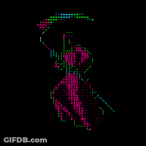 Grim Reaper Ascii Art GIF