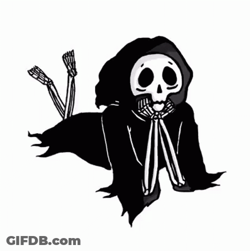Grim Reaper Chilling Cute Animation GIF